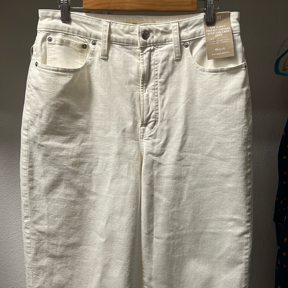 NWT Madewell The Curvy Perfect Vintage Wide-Leg Crop Jean - Picture 1 of 4
